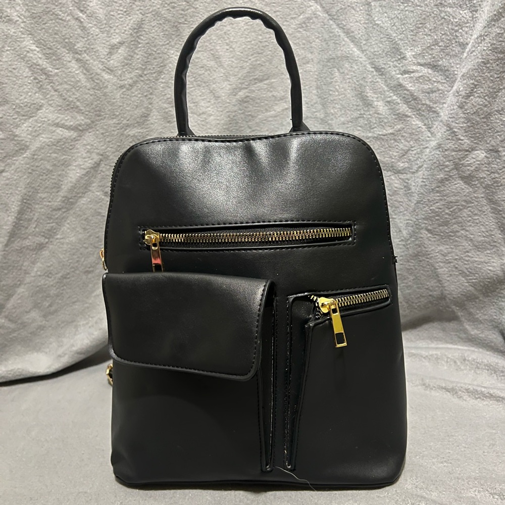 Black Mini Backpack Purse